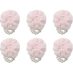 XGNG 10PCS White DIY Flower Hand Corsages Stretch Wristlets Band Bracelet Elastic Pearl Wrist Corsage Bands Wedding Wrist Corsages for Wedding Prom Bride Handmade Corsage