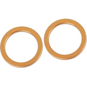 2pcs 30mm ID 40mm OD Motorcycle Exhaust Muffler Pipe Gasket Copper Tone for Honda CG125 Item Replacement