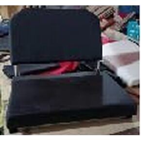Dragosum Stadium Seats with Back Support Swivel, Bleacher Chairs with Shoulder Strap & Cup Holder, Upholstered Portable Folding Bleacher Seats