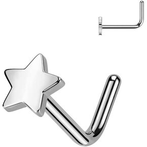 Small Star Titanium Nose Stud Ring Dainty Piercing Nostril 20g 18g Hypoallergenic Nickel Free Body Jewelry