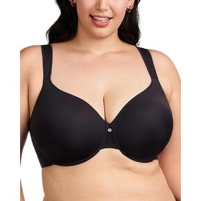 HSIA Women's Full Coverage Bra, Plus Size Tshirt Bra Back Smoothing Bra with Supportive Underwire Minimizer Padded Bra
