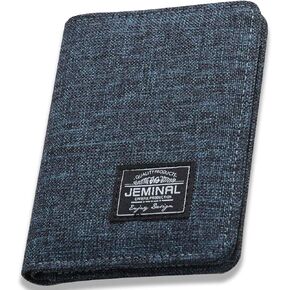 JEMINAL Men's Vertical Card Case, Trendy Fashion Money Clip, 8 Card Positions, Short Wallet, Minimalist Card Case (Black)