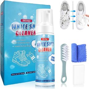 Shoe Cleaner, 6.76 oz Shoe Cleaning Kit with Brush, Towel and Sponge, White Shoe Cleaner Removes Dirt and Stains, Athletic Shoe Cleaner, Shoe Paint，Boot, Canvas, Mesh, Suede Shoe Cleaner Cleaner Foam in Saudi Arabia