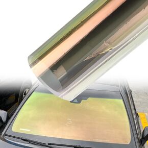 Green Red Chameleon Car Front Window Tint 85% VLT Car Window Tint Film Color Change Windshield Tint Film Car Sun Shade Tint Solar Protection Film, 39.37" x 118.11"