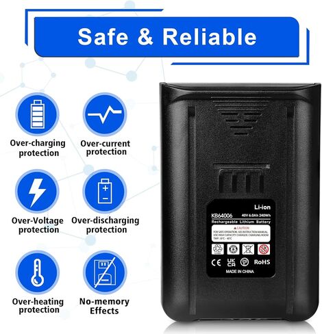 DSANKE 40V 4000mAh Battery Replacement for Kobalt 40Volt Lithium Ion Battery KB440-03 KB540C-06 KB540-06 KB2540C-06 KB640-03 KB240-06 KB640-06 KB245-06 ‎KRC40-06 KB440C-06 KRC60 KRC40-06 KB240-06 in Saudi Arabia