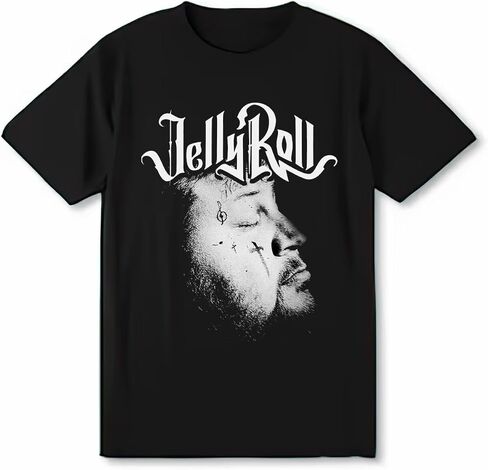 Jelly Music Roll Men and Womens Music Touring Shirts Casual Cotton Short Sleeve T Shirt Topsblack in Saudi Arabia