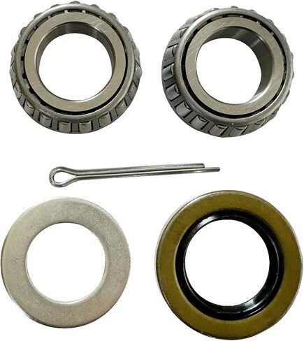 5-Hole, 4.5" Bolt Circle Brake Idler Hub for 3500lb Trailer 1-1/16'' to 1-3/8'' Axles with Extra Dust Caps & Rubber Plugs, Replacement for L68149 L44649 Inner & Outer Cone Bearings,2 Sets in Saudi Arabia