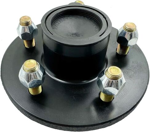 5-Hole, 4.5" Bolt Circle Brake Idler Hub for 3500lb Trailer 1-1/16'' to 1-3/8'' Axles with Extra Dust Caps & Rubber Plugs, Replacement for L68149 L44649 Inner & Outer Cone Bearings,2 Sets in Saudi Arabia