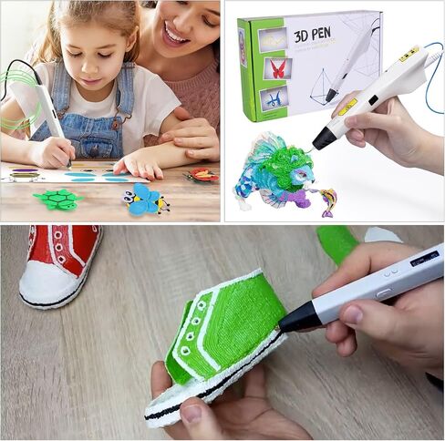 22 لونًا من عبوات قلم رسومات الشعار المبتكرة ثلاثية الأبعاد لقلم 3Doodler Start 3D درجة حرارة طباعة منخفضة PCL Filament 3Doodler Start عبوات إعادة التعبئة كل لون 15.2 سم × 5 قطع إجمالي 110 قطعة تناسب فقط قلم بدء 3Doodler in Kuwait