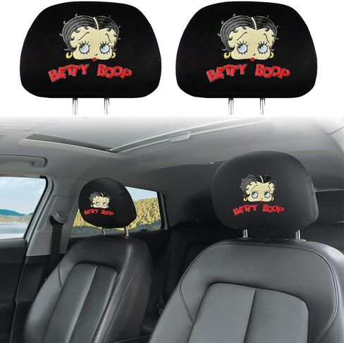 2pcs of Betty Boop Car Headrest Covers Accessories Fit for Cars,SUVs in Saudi Arabia