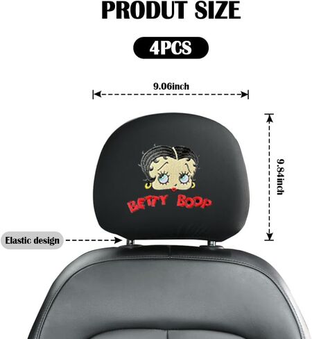 2pcs of Betty Boop Car Headrest Covers Accessories Fit for Cars,SUVs in Saudi Arabia