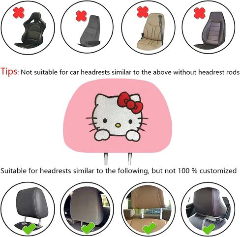 2pcs of Betty Boop Car Headrest Covers Accessories Fit for Cars,SUVs in Saudi Arabia