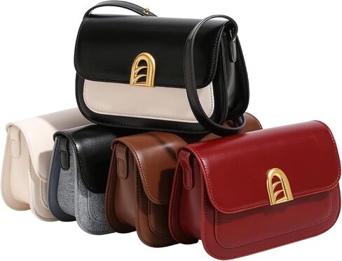 Small Shoulder Bag for Women, Adjustable Strap Leather Crossbody Purses - Clutch Tote Handbag Cute Hobo Bags Trendy Purse in Kuwait