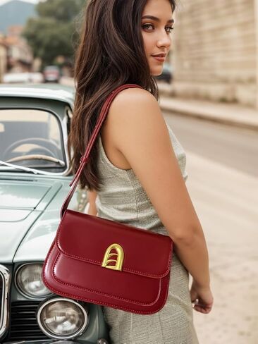 Small Shoulder Bag for Women, Adjustable Strap Leather Crossbody Purses - Clutch Tote Handbag Cute Hobo Bags Trendy Purse in Kuwait