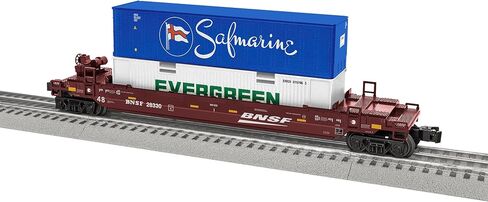Lionel BNSF Maxi Stack Flatcar with Two Container Load in Saudi Arabia