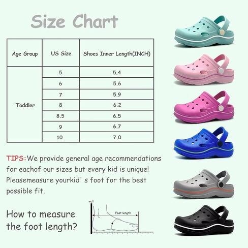 صنادل للأطفال الصغار من البنات والأولاد، أحذية كلاسيكية للاستحمام في الحديقة والشاطئ وحمام السباحة، سهلة الارتداء، أحذية مائية لطيفة للأطفال الصغار in Kuwait