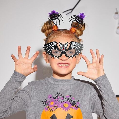 8 Pcs Halloween Glasses and Halloween Headbands Set Novelty Halloween Party Favors Halloween Photo Booth Props in Saudi Arabia