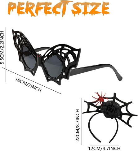 8 Pcs Halloween Glasses and Halloween Headbands Set Novelty Halloween Party Favors Halloween Photo Booth Props in Saudi Arabia