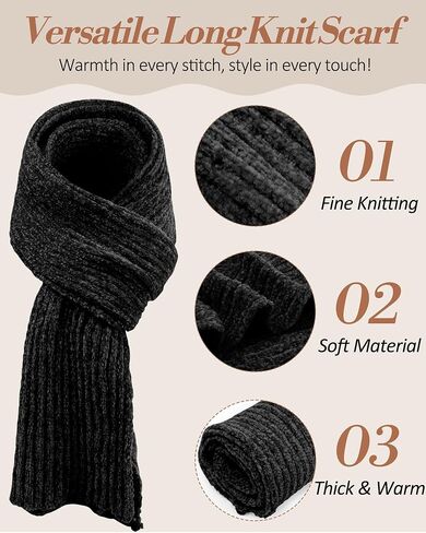LiuSuper Hat Scarf Glove Set for Women, with Womens Beanies for Winter, Long Scarf and Touchscreen Gloves 3 in 1 in Kuwait