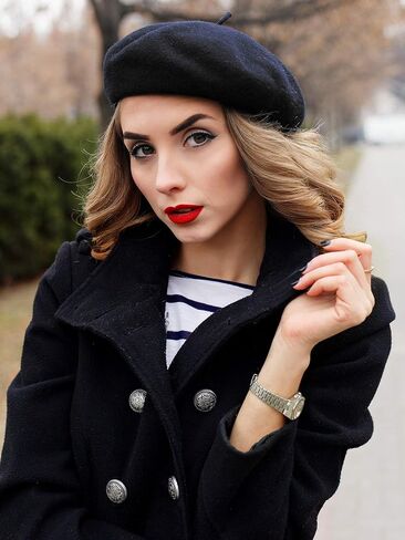 Blulu 6 Pieces Women Beret Hat French Style Beret Beanie Cap Solid Color Winter Hat in Saudi Arabia