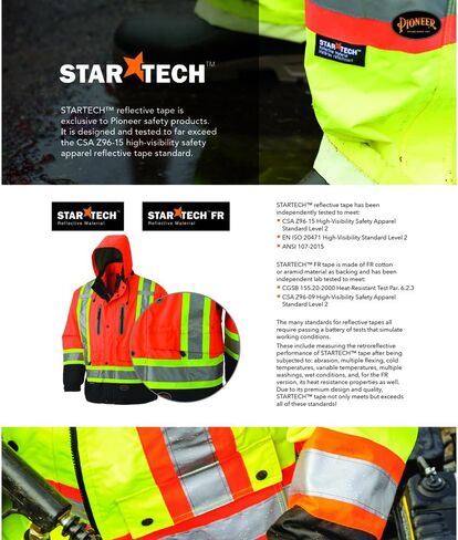 سترة أمان مبطنة شتوية مقاومة للماء بنسبة 100% من Pioneer V1150160U - أصفر/أخضر (2XL) in Kuwait