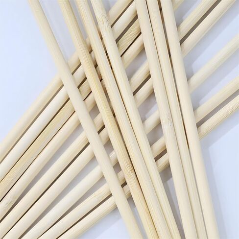 60Pcs Wooden Dowel Rods 1/4 x 12 Inch Bamboo Sticks Natural Wood Dowels Unfinished Hardwood Sticks for Craft and DIY Projects in Saudi Arabia