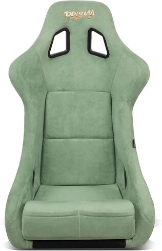 NRG Innovations FRP-302OL-PRISMA Prisma Fixed Back Bucket Racing Seat with Bottom Mount Bracket, Olive Color/Mix Sparkled Paint Back in Saudi Arabia