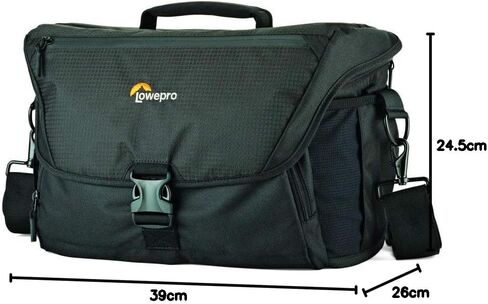 Lowepro LP37117، حقيبة كاميرا Nova 140AW II، قابلة للتخصيص، محمولة، تناسب بدون مرآة مع عدسة مرفقة مقاس 17-85 مم، طائرة بدون طيار مدمجة، فلاش، أسود in Kuwait