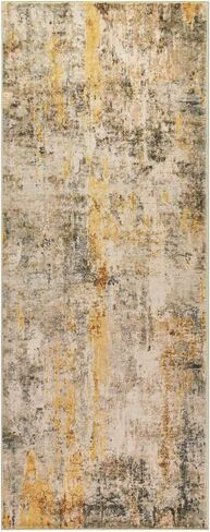 Runner Rug for Hallways Kitchen Runner Rug Non Slip 2'6''x8' Washable Grey Long Runner Rugs with Rubber Backing Soft Abstract Carpet Runner for Entryway, Kitchen, Bedroom, Bathroom in Saudi Arabia