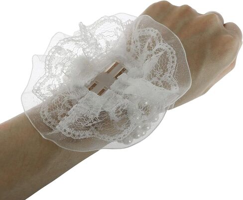 XGNG 10PCS White DIY Flower Hand Corsages Stretch Wristlets Band Bracelet Elastic Pearl Wrist Corsage Bands Wedding Wrist Corsages for Wedding Prom Bride Handmade Corsage in Saudi Arabia