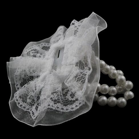 XGNG 10PCS White DIY Flower Hand Corsages Stretch Wristlets Band Bracelet Elastic Pearl Wrist Corsage Bands Wedding Wrist Corsages for Wedding Prom Bride Handmade Corsage in Saudi Arabia
