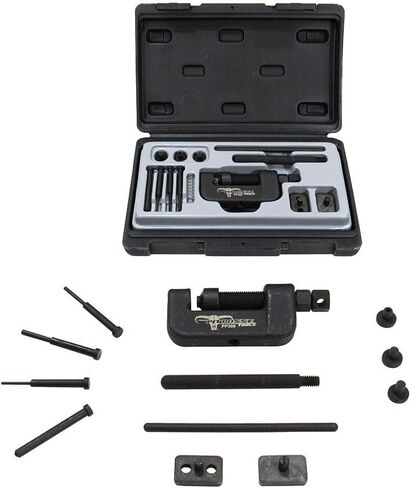 Pit Posse PP309 Chain Breaker and Riveting Tool - 16-Piece Motorcycle Chain Cutter Tool Kit - User-Friendly & Practical - Premium Quality Sturdy Design - Includes Carrying Case in Kuwait