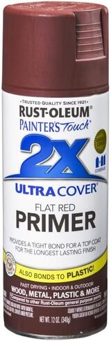 Rust-Oleum 334019 Painter's Touch 2X Ultra Cover Spray Primer، 12 أونصة، أبيض مسطح in Kuwait