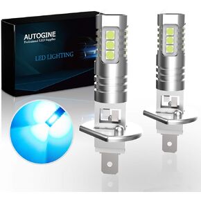 H1 LED Fog Light Bulbs, 2000 Lumens Extremely Bright 3030-SMD H1 LED Bulbs with Projector for Auto Motorcycle Cars Trucks SUV Fog DRL Lights(3000K Golden Yellow)