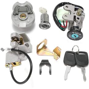 Ignition Switch Key Lock Gas Tank Cap Set for GY6 50cc Scooter Moped TaoTao Peace Roketa Jonway NST