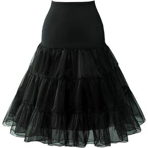 Petticoat Skirt for Women Girls Vintage Tutu Underskirt Half Slip Puffy Tulle Short Dress