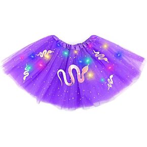 DRESBE Light Up Snake Tutu Skirt LED Halloween Tutus Glowing Festival Costume for Women