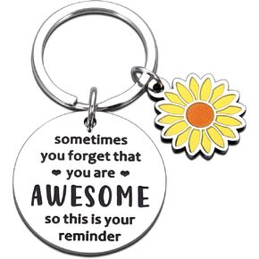 Sunflower Gifts for Women, Thank You Gifts for Women, Sunflower Keychain for Women, Party Gifts for Women, Christmas Gifts for Women, Long Distance Relationship Gifts, Friendship Gifts for Women