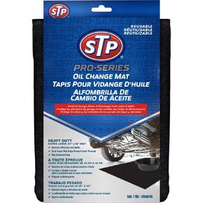 STP Heavy Duty Reusable Oil Change Mat, Extra Large Dual-Layer, Pro-Series, Absorbs Oil Leaks and Spills, 30" x 42"