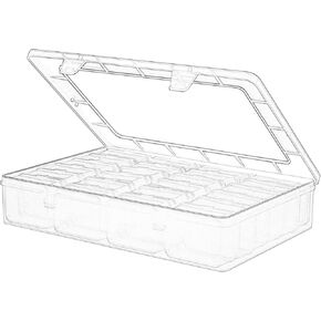25Pcs Small Bead Organizer Box, Clear Rectangles Bead Storage Containers with Lids, Plastic Craft Storage Box Bead Cases, Mini Small Parts Organizer for Jewelry Nail Screws Seeds and Labels