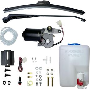 Electric UTV 12V Windshield Wiper Motor Kit with Electric Motor, Washer Pump, Wiper for RZR 800/900/1000 General 1000