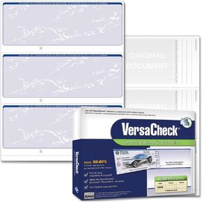 VersaCheck Secure Checks - 750 Blank Business Checks - Blue Prestige - 250 Sheets Form #3000 - 3 Per Sheet