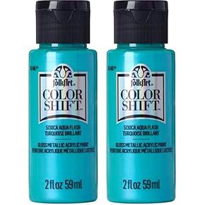 FolkArt 44495 Color Shift Metallic Paint, 4 oz, 4 Fl Oz (Pack of 1), White
