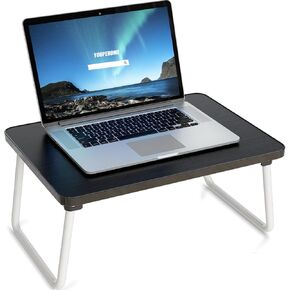 Foldable Lap Desks Laptop Tray for Bed or Couch,Portable Breakfast Serving Tray with Folding Legs,Lightweight Mini Table, Laptop Stand for Working, Reading and Writing,Black