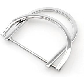 2PCS D-Shape Metal Buckle Interlocking Buckle Clasp Belt Accessories for DIY Waist Belt Hand Sewing Dress Belt Making