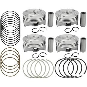 STD Engine Piston & Piston Snap Rings & Piston Pin Set Fits For Chevy Sonic Cruze Limited 1.8L 2011-2018, Replaces 55567934, 55567940