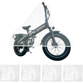 4 Pcs Bicycle Cover Waterproof Outdoor,Waterproof Bicycle Cover for Indoor Outdoor,Disposable Transparent Bike Covers,Suitable for Bicycles Mountain Bikes Electric Scooters Motorcycles(L)