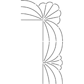 Quilting Creations Corner Design Quilt Stencil, 3"