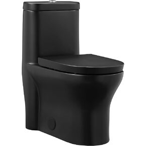 Swiss Madison SM-1T108MB Monaco One Piece Elongated Toilet Dual Flush, Matte Black