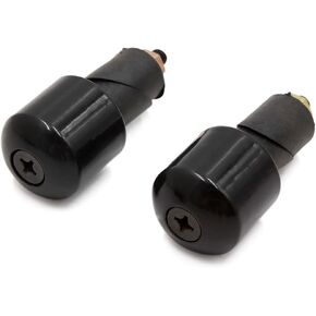 uxcell 2pcs 17mm Black Motorcycle Anti Vibration Handle Bar End Grip Caps for GS